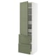 METOD / MAXIMERA Élément haut+tablettes/4tir/pte/2fc