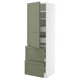 METOD / MAXIMERA Élément haut+tablettes/4tir/pte/2fc