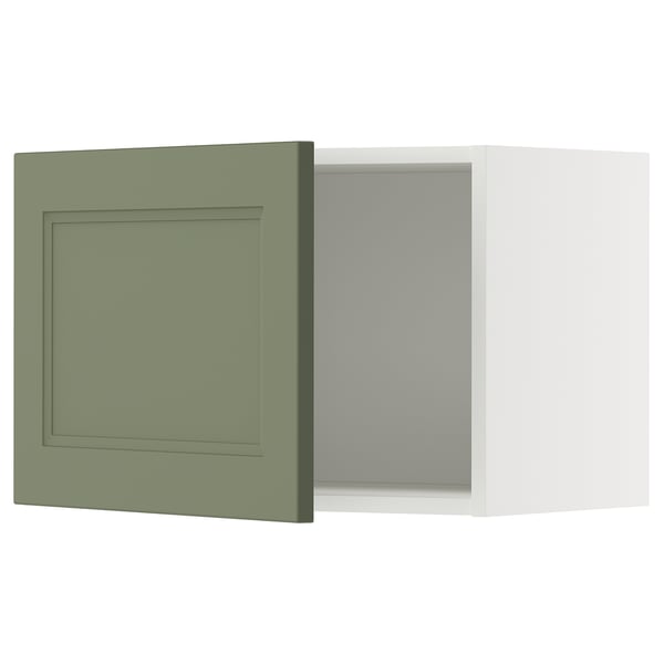 METOD Rangement mural, blanc/Axstad gris vert, 60x40 cm
