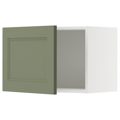 METOD Rangement mural, blanc/Axstad gris vert, 60x40 cm