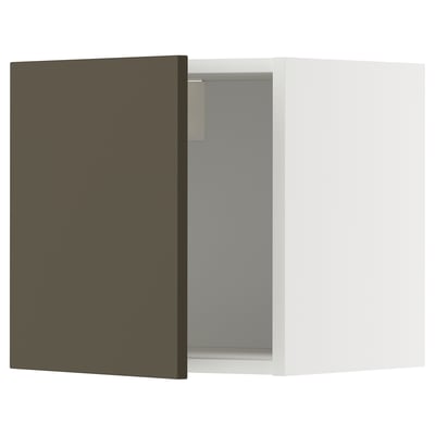 METOD Rangement mural, blanc/Havstorp brun-beige, 40x40 cm
