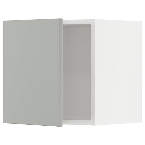 METOD Rangement mural, blanc/Havstorp gris clair, 40x40 cm