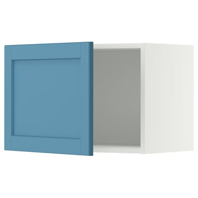 METOD Rangement mural, blanc/Lerhyttan bleu, 60x40 cm
