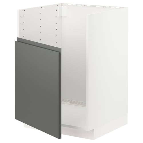 METOD Rgt bs pr évier TALLSJÖN, blanc/Voxtorp gris foncé, 60x60 cm