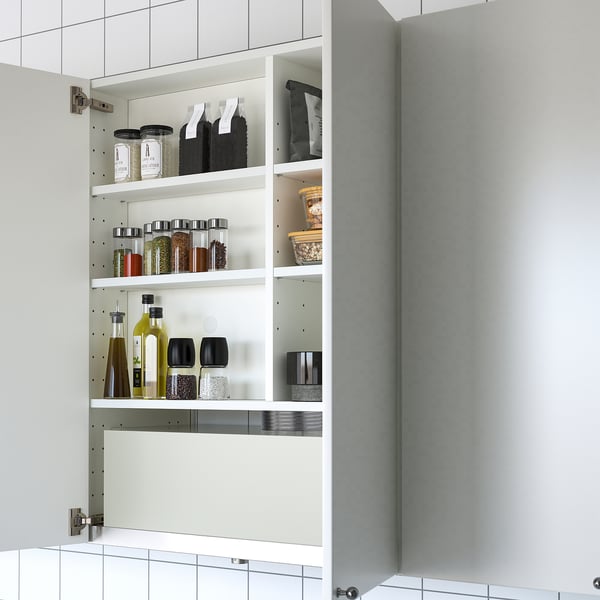 METOD Struct élément mural pr hotte intég, blanc, 80x37x100 cm