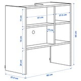 METOD Struct élément mural pr hotte intég, blanc, 80x37x60 cm