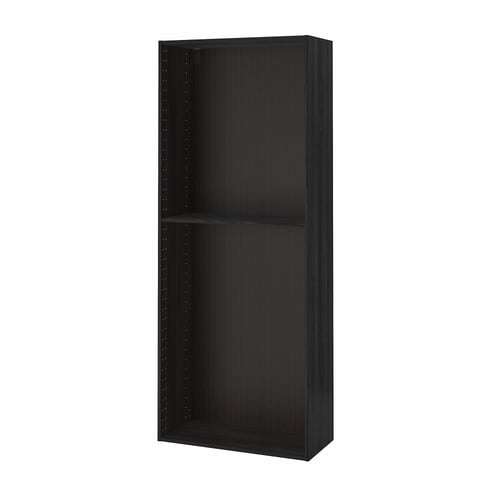 METOD Structure élément armoire, effet bois noir, 80x37x200 cm
