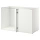 METOD Structure élément bas d'angle, blanc, 128x68x80 cm