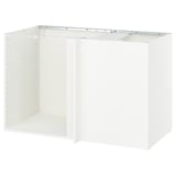 METOD Structure élément bas d'angle, blanc, 128x60x80 cm