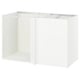 METOD Structure élément bas d'angle, blanc, 128x60x80 cm