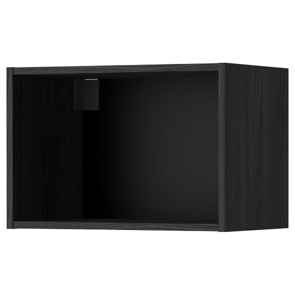 METOD Structure élément mural, effet bois noir, 60x37x40 cm