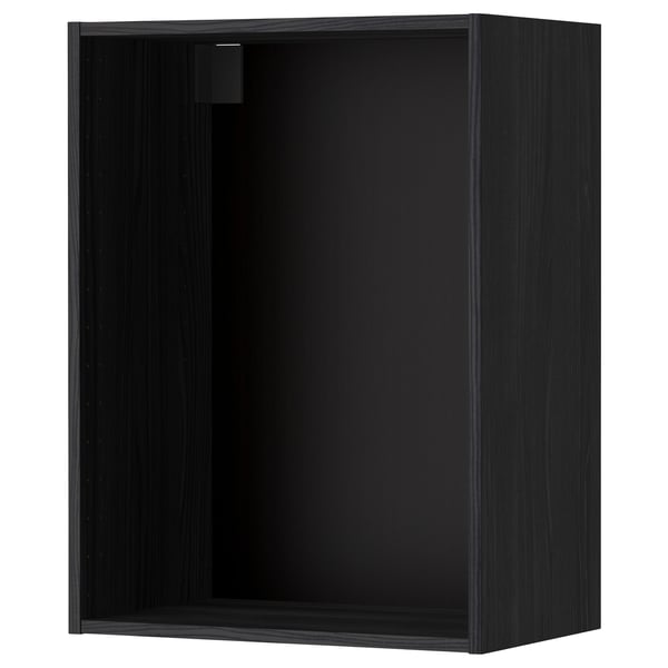 METOD Structure élément mural, effet bois noir, 60x37x80 cm