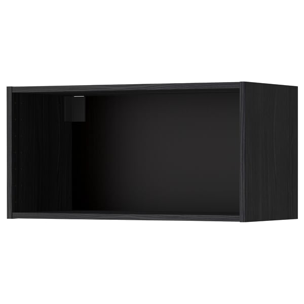 METOD Structure élément mural, effet bois noir, 80x37x40 cm