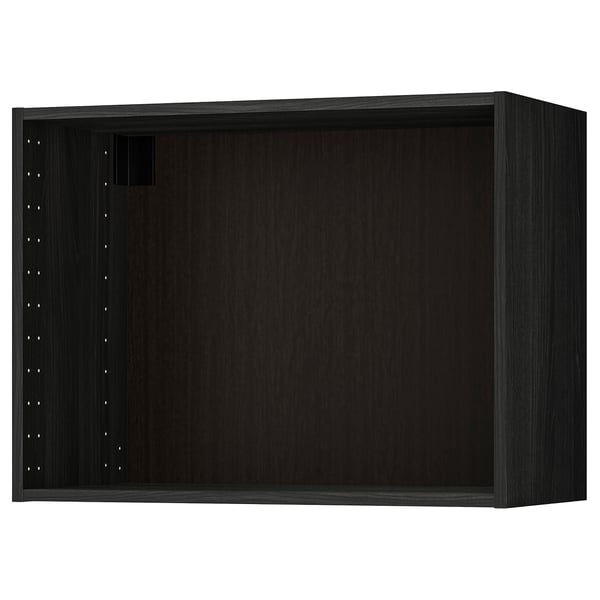 METOD Structure élément mural, effet bois noir, 80x37x60 cm