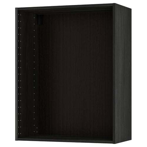 METOD Structure élément mural, effet bois noir, 80x37x100 cm