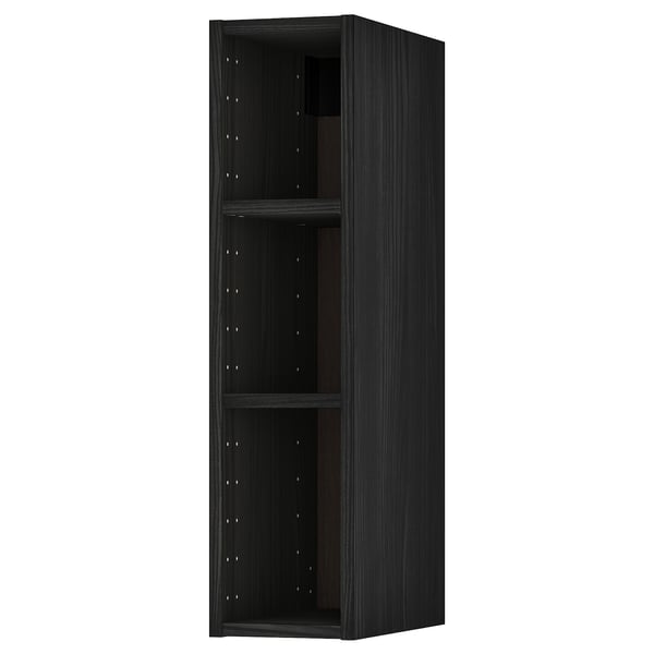 METOD Structure élément mural, effet bois noir, 20x37x80 cm
