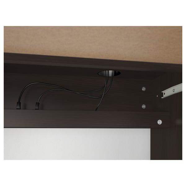 MICKE Bureau, brun noir, 105x50 cm
