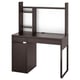 MICKE Bureau, brun noir, 105x50 cm