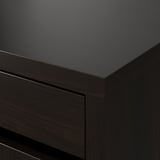 MICKE Bureau, brun noir, 105x50 cm