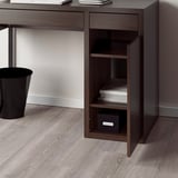 MICKE Bureau, brun noir, 105x50 cm