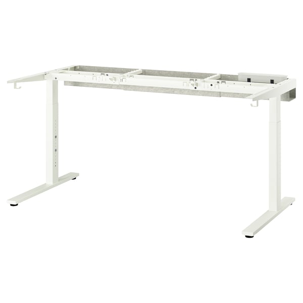 MITTZON Piètement pour bureau, blanc, 120/140/160x80 cm