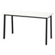 MITTZON Table conférence, blanc/noir, 140x68x75 cm