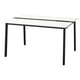 MITTZON Table conférence, blanc/noir, 140x108x75 cm
