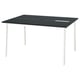 Option : MITTZON Table conférence, plaqué frêne teinté noir/noir blanc, 140x108x75 cm