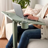 MITTZON Table pour PC portable av roulettes, vert, 66x50 cm