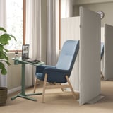 MITTZON Table pour PC portable av roulettes, vert, 66x50 cm