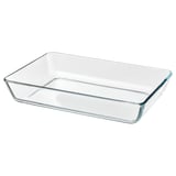 MIXTUR Plat /plat à four, verre transparent, 35x25 cm