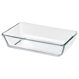 MIXTUR Plat /plat à four, verre transparent, 27x18 cm
