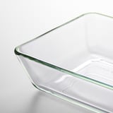 MIXTUR Plat /plat à four, verre transparent, 27x18 cm