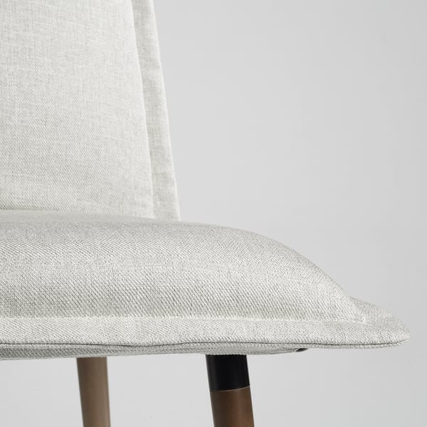 MÖRBYLÅNGA / KLINTEN Table et 4 chaises, plaqué chêne teinté brun/Kilanda beige clair, 140x85 cm