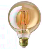 MOLNART Ampoule LED E27 150 lumen, globe verre transparent brun, 95 mm