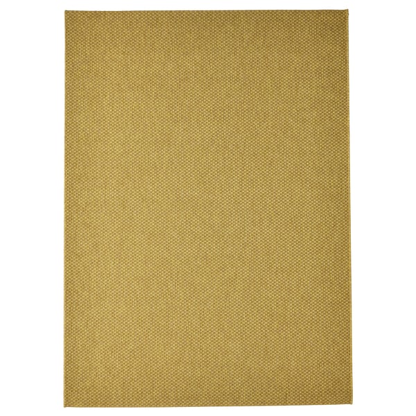 MORUM Tapis tissé à plat, int/extérieur, jaune clair, 200x300 cm