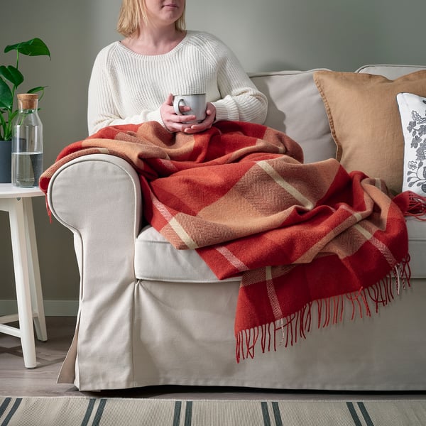 MYRULL Plaid, rouge, 130x170 cm