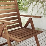NÄMMARÖ Chaise dossier réglable, extérieur, pliable teinté brun clair