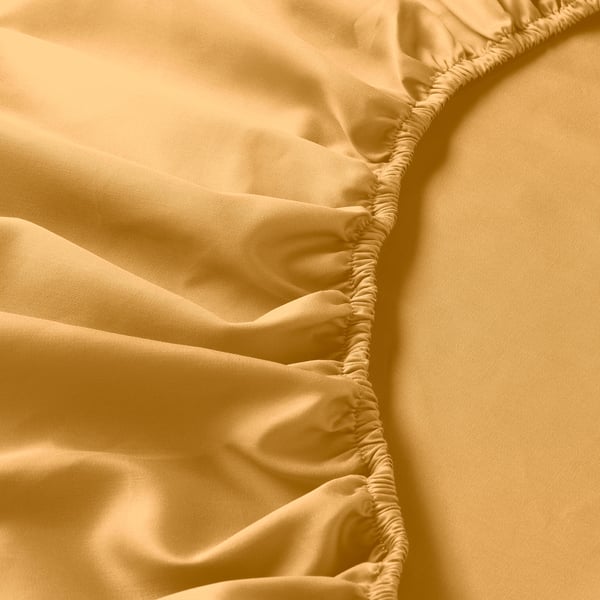NATTJASMIN Drap housse, jaune, 80x200 cm