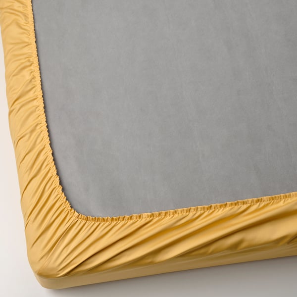 NATTJASMIN Drap housse, jaune, 80x200 cm