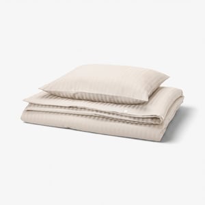 NATTJASMIN Housse de couette et 1 taie, beige clair, 150x200/50x60 cm