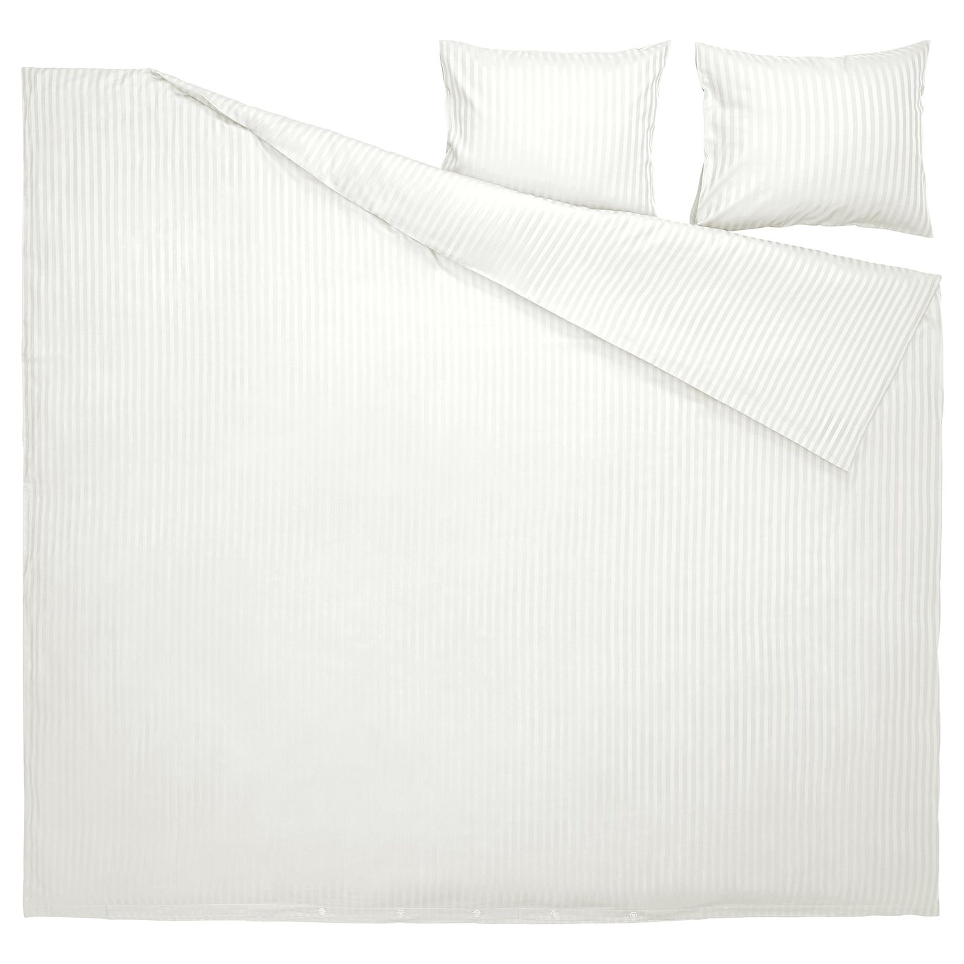 NATTJASMIN Housse de couette et 2 taies, blanc, 240x220/50x60 cm