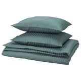 NATTJASMIN Housse de couette et 2 taies, bleu vert, 240x220/50x60 cm