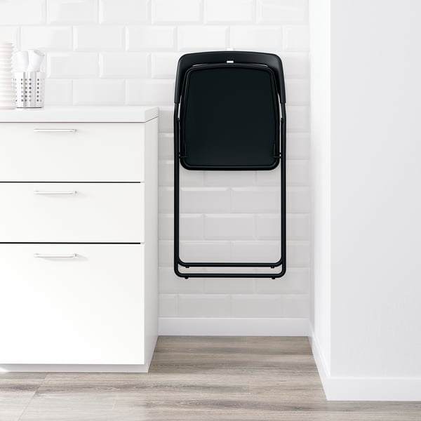 NISSE Chaise pliante, noir