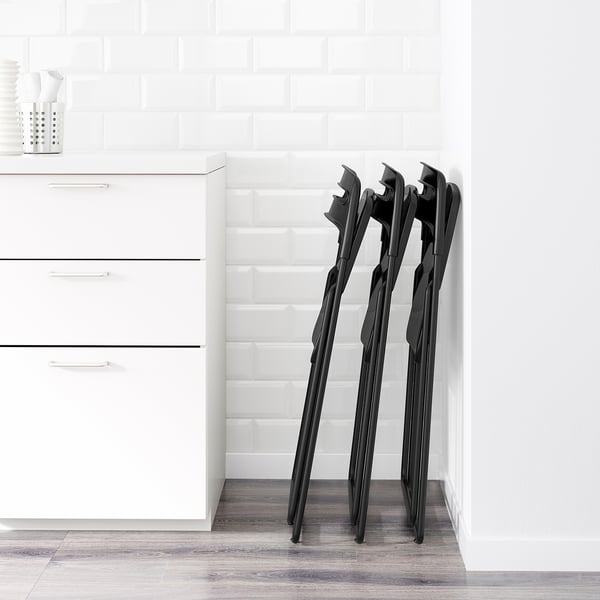 NISSE Chaise pliante, noir