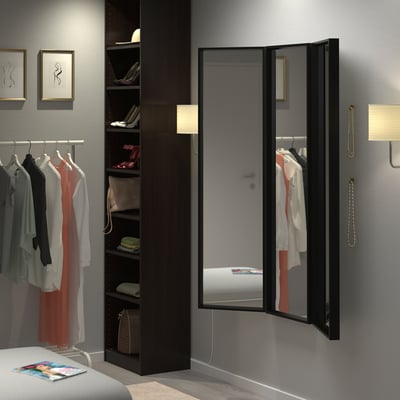 NISSEDAL Combinaison de miroirs, noir, 130x150 cm
