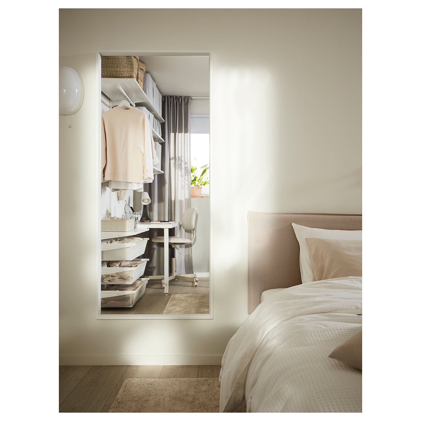 IKEA NISSEDAL Miroir, blanc, 65x150 cm - Décoration