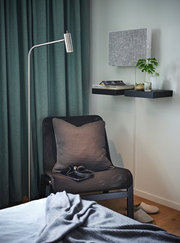 NOLMYRA Fauteuil, noir/noir