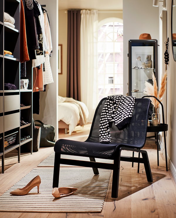 NOLMYRA Fauteuil, noir/noir