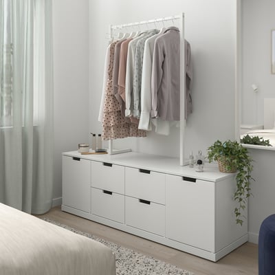 NORDLI Commode 6 tiroirs, blanc, 160x169 cm
